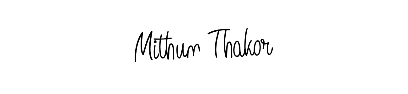 You should practise on your own different ways (Angelique-Rose-font-FFP) to write your name (Mithun Thakor) in signature. don't let someone else do it for you. Mithun Thakor signature style 5 images and pictures png