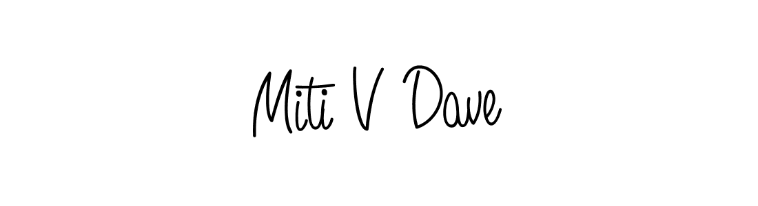 Once you've used our free online signature maker to create your best signature Angelique-Rose-font-FFP style, it's time to enjoy all of the benefits that Miti V Dave name signing documents. Miti V Dave signature style 5 images and pictures png