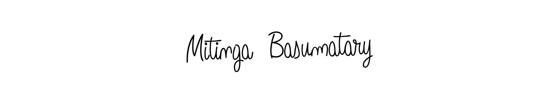 Also we have Mitinga  Basumatary name is the best signature style. Create professional handwritten signature collection using Angelique-Rose-font-FFP autograph style. Mitinga  Basumatary signature style 5 images and pictures png