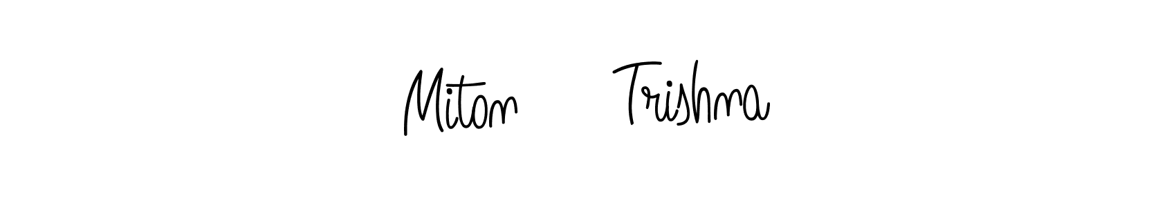 Check out images of Autograph of Miton     Trishna name. Actor Miton     Trishna Signature Style. Angelique-Rose-font-FFP is a professional sign style online. Miton     Trishna signature style 5 images and pictures png