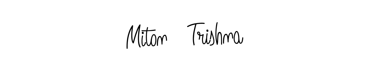 It looks lik you need a new signature style for name Miton   Trishna. Design unique handwritten (Angelique-Rose-font-FFP) signature with our free signature maker in just a few clicks. Miton   Trishna signature style 5 images and pictures png