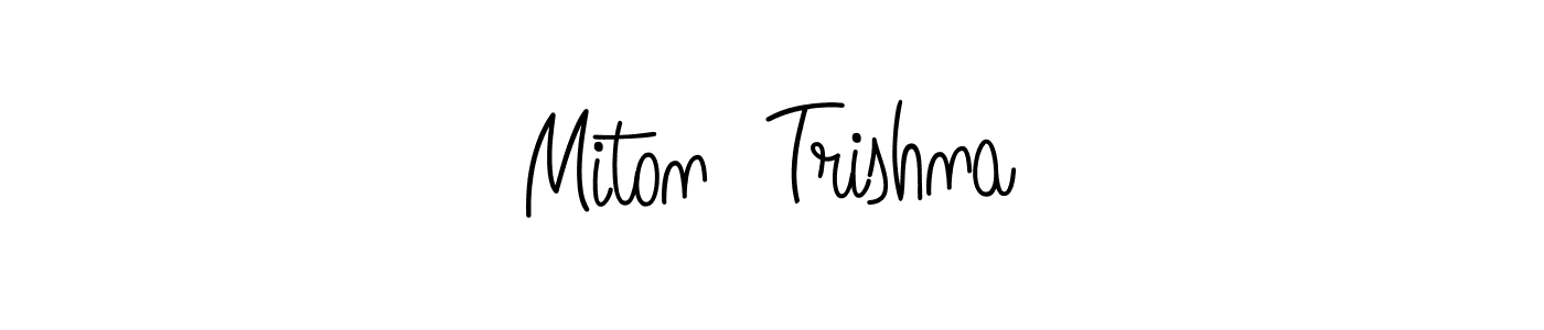 This is the best signature style for the Miton  Trishna name. Also you like these signature font (Angelique-Rose-font-FFP). Mix name signature. Miton  Trishna signature style 5 images and pictures png