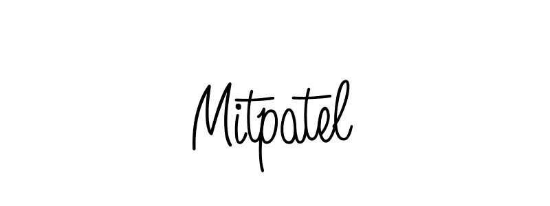 Make a beautiful signature design for name Mitpatel. With this signature (Angelique-Rose-font-FFP) style, you can create a handwritten signature for free. Mitpatel signature style 5 images and pictures png