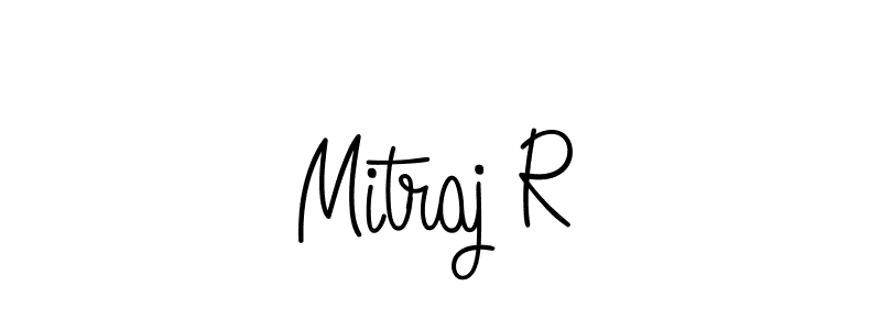 The best way (Angelique-Rose-font-FFP) to make a short signature is to pick only two or three words in your name. The name Mitraj R include a total of six letters. For converting this name. Mitraj R signature style 5 images and pictures png
