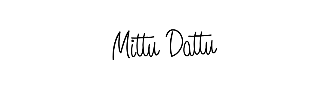 Mittu Dattu stylish signature style. Best Handwritten Sign (Angelique-Rose-font-FFP) for my name. Handwritten Signature Collection Ideas for my name Mittu Dattu. Mittu Dattu signature style 5 images and pictures png