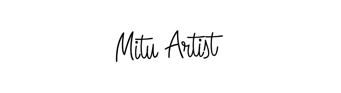 if you are searching for the best signature style for your name Mitu Artist. so please give up your signature search. here we have designed multiple signature styles  using Angelique-Rose-font-FFP. Mitu Artist signature style 5 images and pictures png