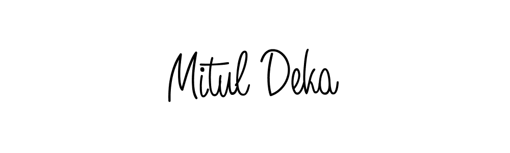 Use a signature maker to create a handwritten signature online. With this signature software, you can design (Angelique-Rose-font-FFP) your own signature for name Mitul Deka. Mitul Deka signature style 5 images and pictures png