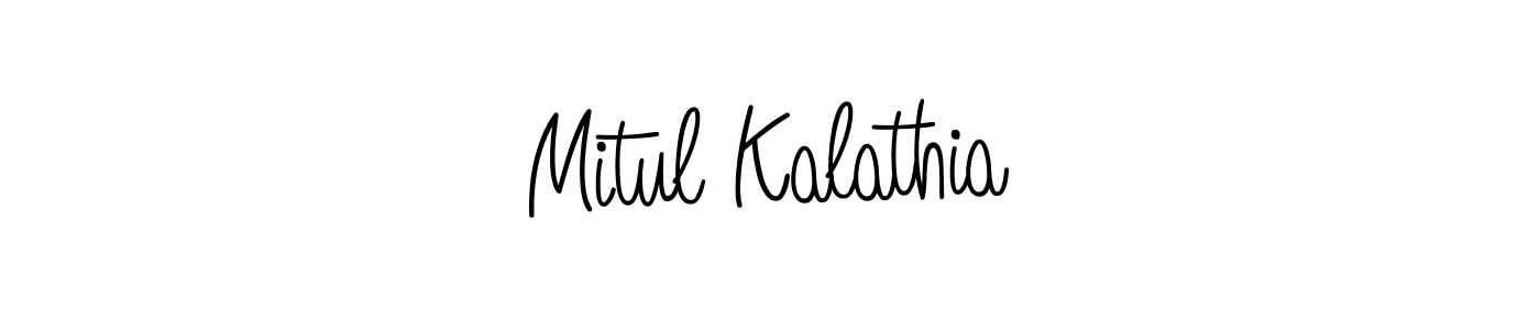 Also we have Mitul Kalathia name is the best signature style. Create professional handwritten signature collection using Angelique-Rose-font-FFP autograph style. Mitul Kalathia signature style 5 images and pictures png