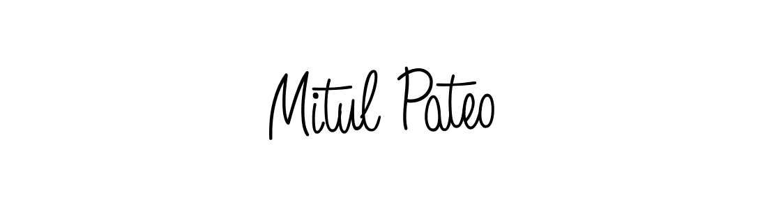 Angelique-Rose-font-FFP is a professional signature style that is perfect for those who want to add a touch of class to their signature. It is also a great choice for those who want to make their signature more unique. Get Mitul Pateo name to fancy signature for free. Mitul Pateo signature style 5 images and pictures png