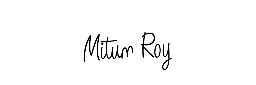The best way (Angelique-Rose-font-FFP) to make a short signature is to pick only two or three words in your name. The name Mitun Roy include a total of six letters. For converting this name. Mitun Roy signature style 5 images and pictures png