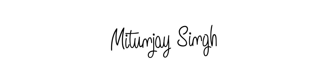 How to Draw Mitunjay Singh signature style? Angelique-Rose-font-FFP is a latest design signature styles for name Mitunjay Singh. Mitunjay Singh signature style 5 images and pictures png