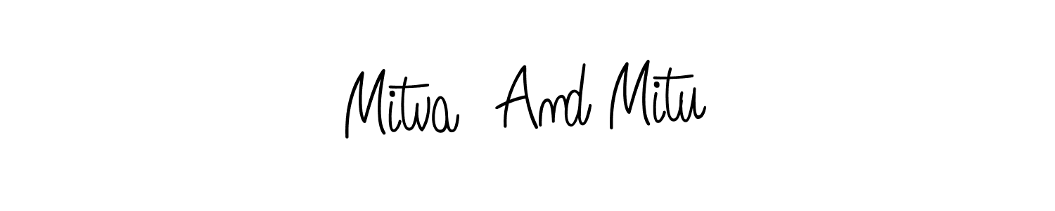 Design your own signature with our free online signature maker. With this signature software, you can create a handwritten (Angelique-Rose-font-FFP) signature for name Mitva  And Mitu. Mitva  And Mitu signature style 5 images and pictures png