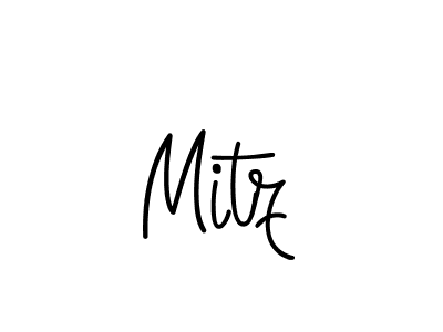 Design your own signature with our free online signature maker. With this signature software, you can create a handwritten (Angelique-Rose-font-FFP) signature for name Mitz. Mitz signature style 5 images and pictures png