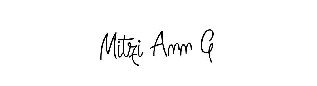 How to make Mitzi Ann G signature? Angelique-Rose-font-FFP is a professional autograph style. Create handwritten signature for Mitzi Ann G name. Mitzi Ann G signature style 5 images and pictures png