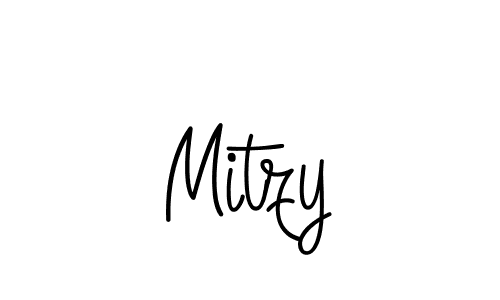 How to make Mitzy name signature. Use Angelique-Rose-font-FFP style for creating short signs online. This is the latest handwritten sign. Mitzy signature style 5 images and pictures png