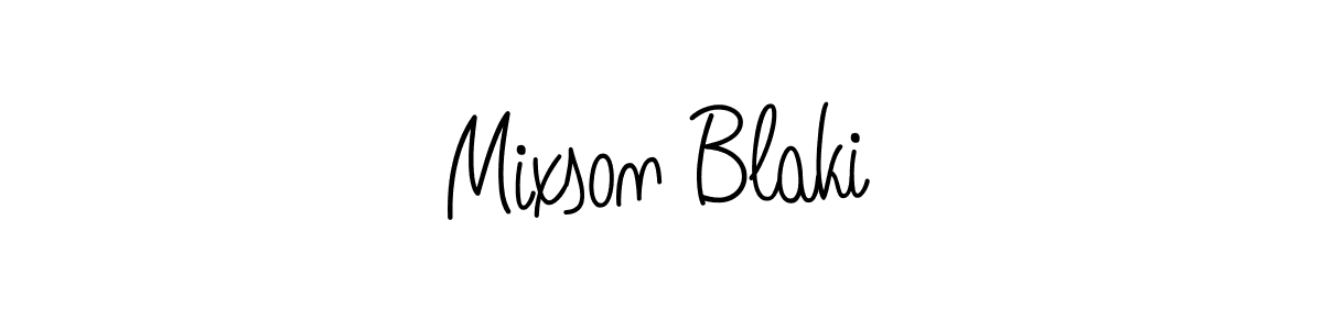 How to make Mixson Blaki name signature. Use Angelique-Rose-font-FFP style for creating short signs online. This is the latest handwritten sign. Mixson Blaki signature style 5 images and pictures png