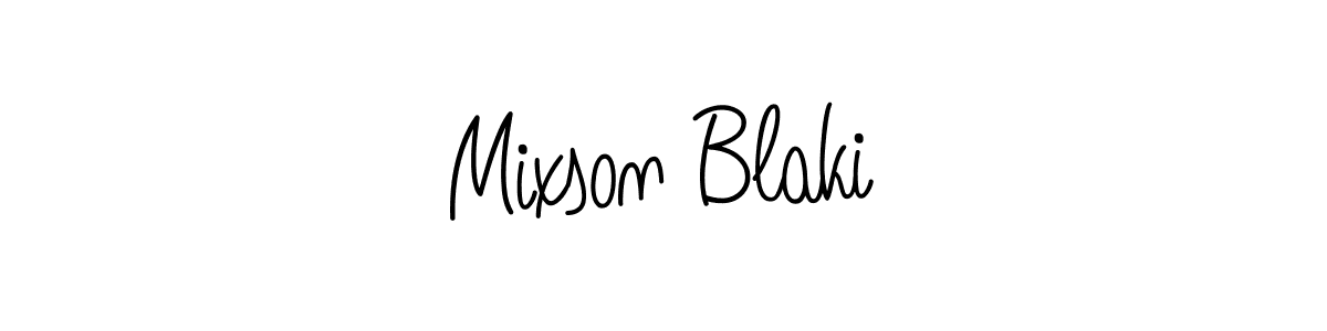 How to make Mixson Blaki name signature. Use Angelique-Rose-font-FFP style for creating short signs online. This is the latest handwritten sign. Mixson Blaki signature style 5 images and pictures png