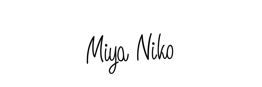 The best way (Angelique-Rose-font-FFP) to make a short signature is to pick only two or three words in your name. The name Miya Niko include a total of six letters. For converting this name. Miya Niko signature style 5 images and pictures png