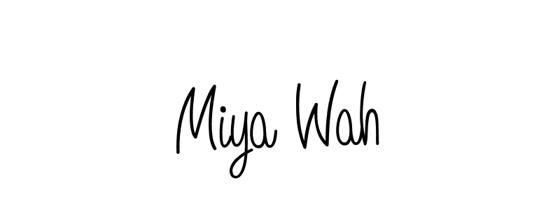 Check out images of Autograph of Miya Wah name. Actor Miya Wah Signature Style. Angelique-Rose-font-FFP is a professional sign style online. Miya Wah signature style 5 images and pictures png