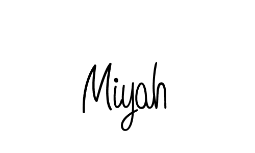 Miyah stylish signature style. Best Handwritten Sign (Angelique-Rose-font-FFP) for my name. Handwritten Signature Collection Ideas for my name Miyah. Miyah signature style 5 images and pictures png