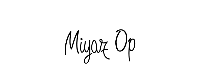 Use a signature maker to create a handwritten signature online. With this signature software, you can design (Angelique-Rose-font-FFP) your own signature for name Miyaz Op. Miyaz Op signature style 5 images and pictures png