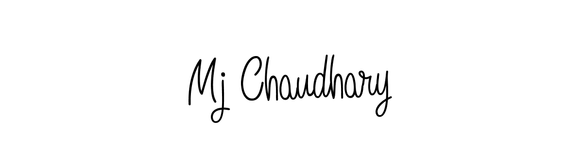 Use a signature maker to create a handwritten signature online. With this signature software, you can design (Angelique-Rose-font-FFP) your own signature for name Mj Chaudhary. Mj Chaudhary signature style 5 images and pictures png