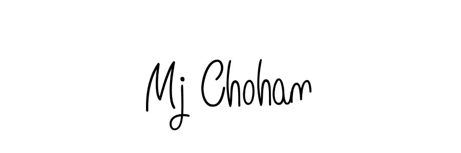 Make a beautiful signature design for name Mj Chohan. With this signature (Angelique-Rose-font-FFP) style, you can create a handwritten signature for free. Mj Chohan signature style 5 images and pictures png