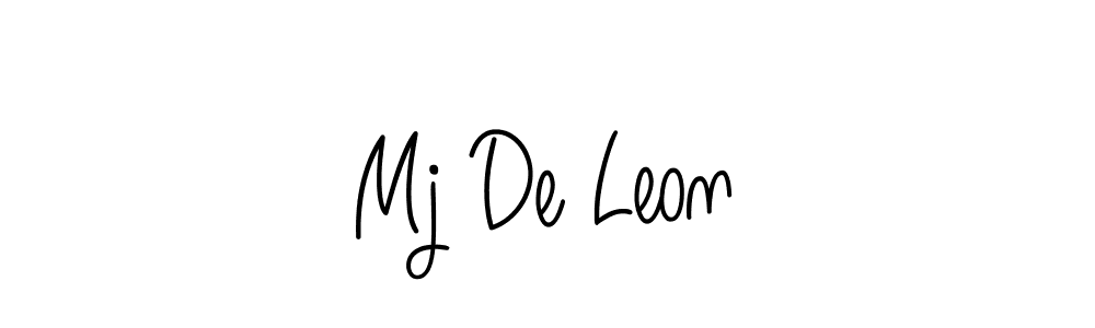 Make a beautiful signature design for name Mj De Leon. With this signature (Angelique-Rose-font-FFP) style, you can create a handwritten signature for free. Mj De Leon signature style 5 images and pictures png