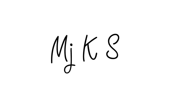 How to make Mj K S name signature. Use Angelique-Rose-font-FFP style for creating short signs online. This is the latest handwritten sign. Mj K S signature style 5 images and pictures png