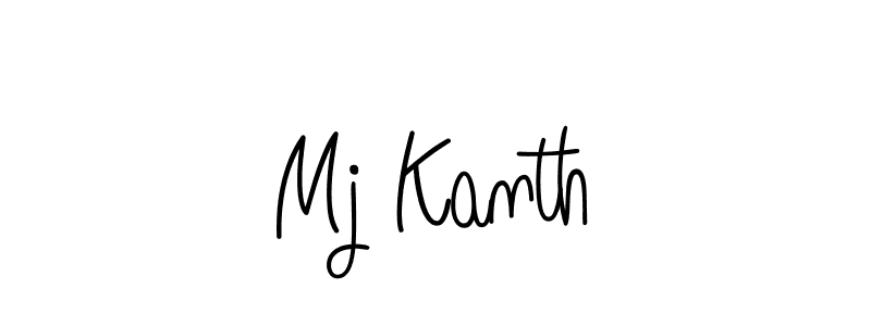 Use a signature maker to create a handwritten signature online. With this signature software, you can design (Angelique-Rose-font-FFP) your own signature for name Mj Kanth. Mj Kanth signature style 5 images and pictures png