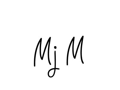 How to make Mj M name signature. Use Angelique-Rose-font-FFP style for creating short signs online. This is the latest handwritten sign. Mj M signature style 5 images and pictures png