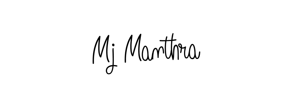 Create a beautiful signature design for name Mj Manthra. With this signature (Angelique-Rose-font-FFP) fonts, you can make a handwritten signature for free. Mj Manthra signature style 5 images and pictures png