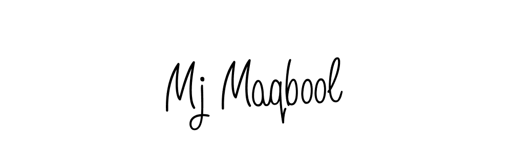 The best way (Angelique-Rose-font-FFP) to make a short signature is to pick only two or three words in your name. The name Mj Maqbool include a total of six letters. For converting this name. Mj Maqbool signature style 5 images and pictures png