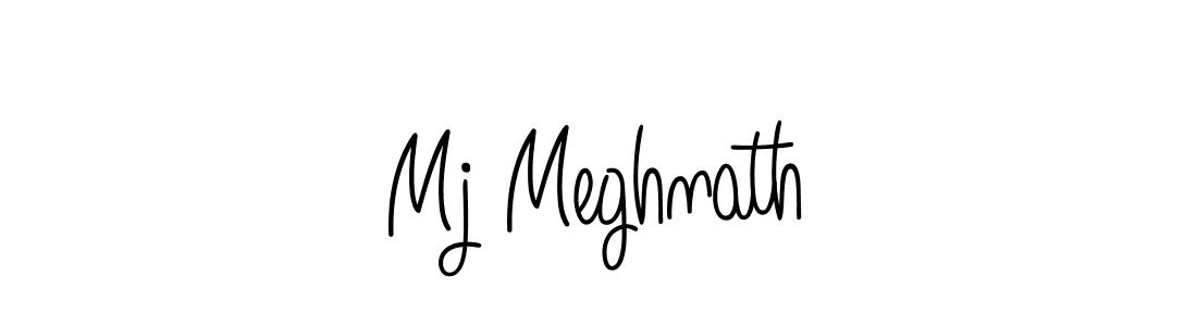 How to make Mj Meghnath name signature. Use Angelique-Rose-font-FFP style for creating short signs online. This is the latest handwritten sign. Mj Meghnath signature style 5 images and pictures png