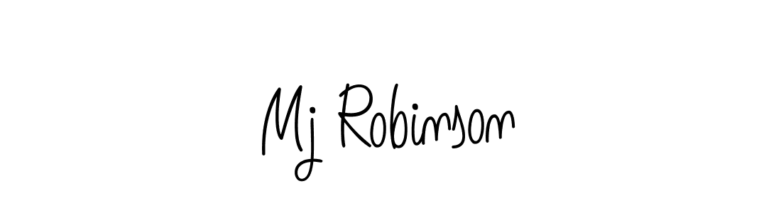 Mj Robinson stylish signature style. Best Handwritten Sign (Angelique-Rose-font-FFP) for my name. Handwritten Signature Collection Ideas for my name Mj Robinson. Mj Robinson signature style 5 images and pictures png