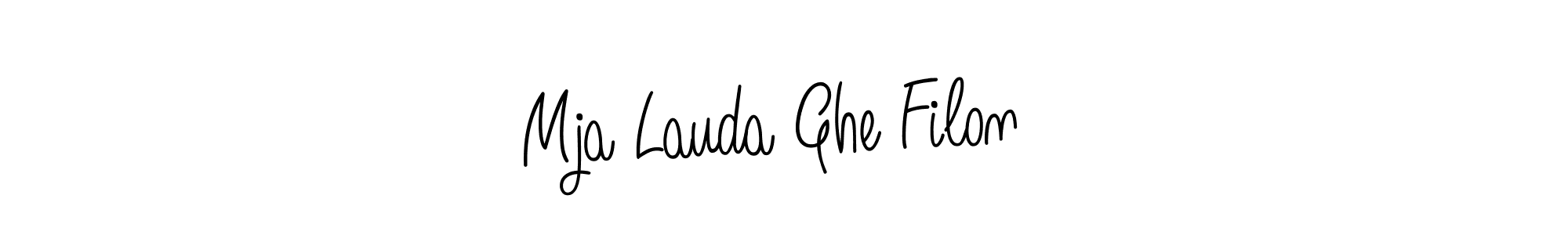 Also we have Mja Lauda Ghe Filon ;) name is the best signature style. Create professional handwritten signature collection using Angelique-Rose-font-FFP autograph style. Mja Lauda Ghe Filon ;) signature style 5 images and pictures png