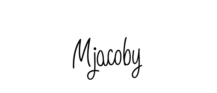 How to make Mjacoby signature? Angelique-Rose-font-FFP is a professional autograph style. Create handwritten signature for Mjacoby name. Mjacoby signature style 5 images and pictures png