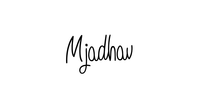 Use a signature maker to create a handwritten signature online. With this signature software, you can design (Angelique-Rose-font-FFP) your own signature for name Mjadhav. Mjadhav signature style 5 images and pictures png