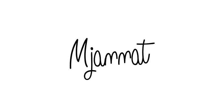 Use a signature maker to create a handwritten signature online. With this signature software, you can design (Angelique-Rose-font-FFP) your own signature for name Mjannat. Mjannat signature style 5 images and pictures png