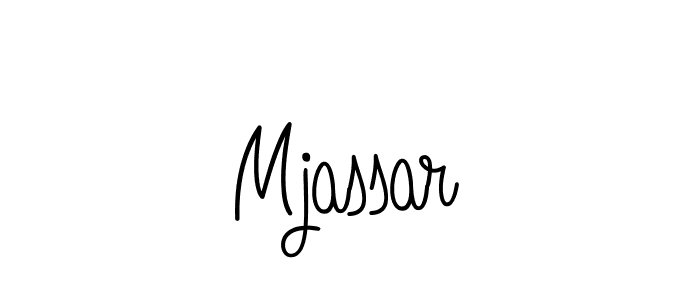 Make a beautiful signature design for name Mjassar. With this signature (Angelique-Rose-font-FFP) style, you can create a handwritten signature for free. Mjassar signature style 5 images and pictures png