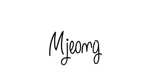 Make a beautiful signature design for name Mjeong. With this signature (Angelique-Rose-font-FFP) style, you can create a handwritten signature for free. Mjeong signature style 5 images and pictures png