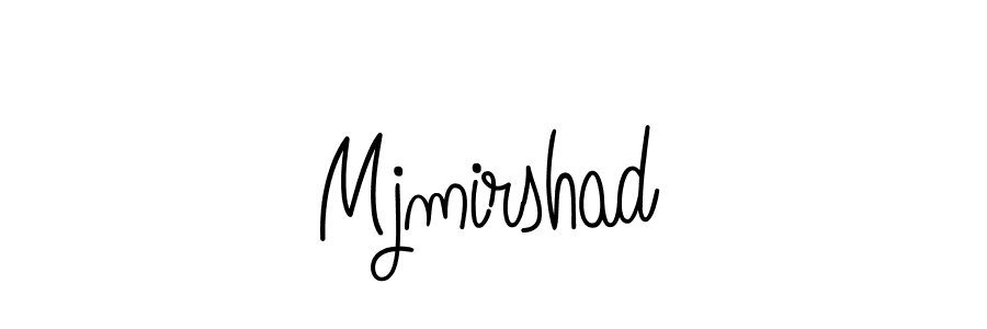 You should practise on your own different ways (Angelique-Rose-font-FFP) to write your name (Mjmirshad) in signature. don't let someone else do it for you. Mjmirshad signature style 5 images and pictures png