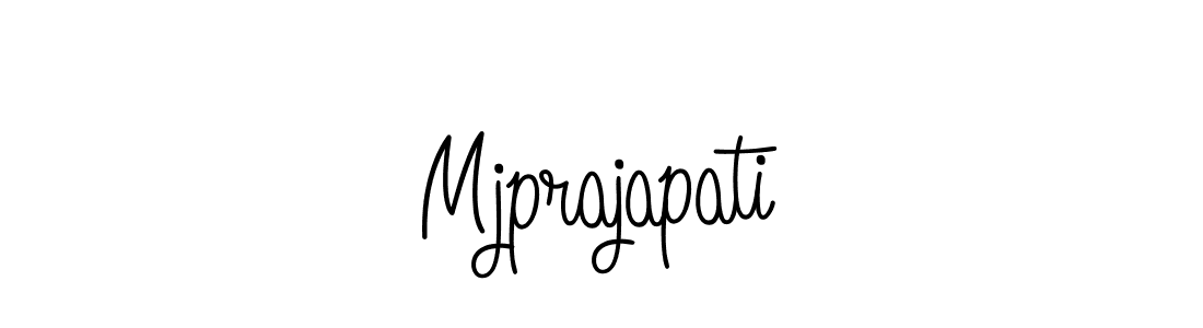 Make a beautiful signature design for name Mjprajapati. With this signature (Angelique-Rose-font-FFP) style, you can create a handwritten signature for free. Mjprajapati signature style 5 images and pictures png