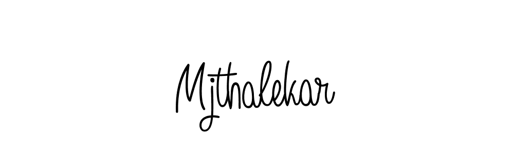 Design your own signature with our free online signature maker. With this signature software, you can create a handwritten (Angelique-Rose-font-FFP) signature for name Mjthalekar. Mjthalekar signature style 5 images and pictures png