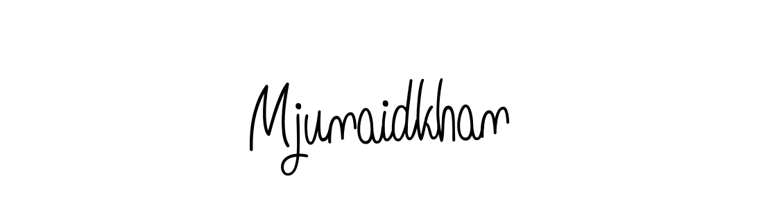 Make a beautiful signature design for name Mjunaidkhan. With this signature (Angelique-Rose-font-FFP) style, you can create a handwritten signature for free. Mjunaidkhan signature style 5 images and pictures png