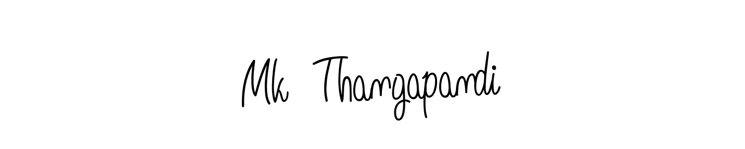 You can use this online signature creator to create a handwritten signature for the name Mk  Thangapandi. This is the best online autograph maker. Mk  Thangapandi signature style 5 images and pictures png
