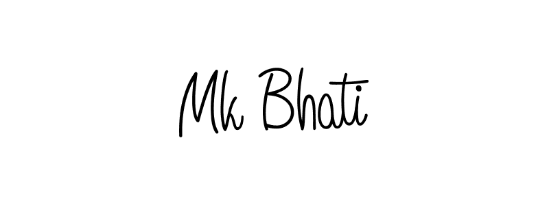 The best way (Angelique-Rose-font-FFP) to make a short signature is to pick only two or three words in your name. The name Mk Bhati include a total of six letters. For converting this name. Mk Bhati signature style 5 images and pictures png
