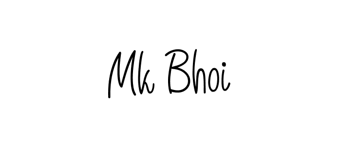 Use a signature maker to create a handwritten signature online. With this signature software, you can design (Angelique-Rose-font-FFP) your own signature for name Mk Bhoi. Mk Bhoi signature style 5 images and pictures png