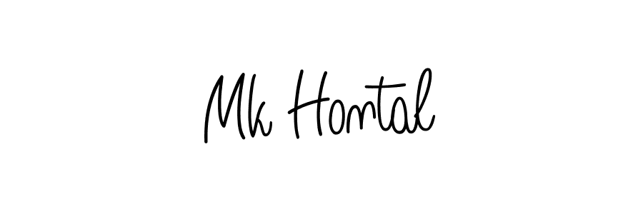 if you are searching for the best signature style for your name Mk Hontal. so please give up your signature search. here we have designed multiple signature styles  using Angelique-Rose-font-FFP. Mk Hontal signature style 5 images and pictures png