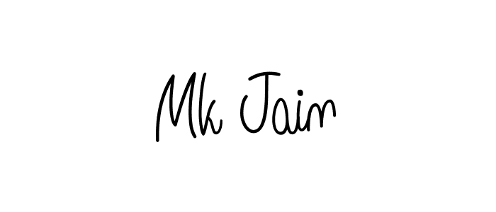 How to make Mk Jain name signature. Use Angelique-Rose-font-FFP style for creating short signs online. This is the latest handwritten sign. Mk Jain signature style 5 images and pictures png